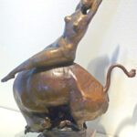 Olivia Musgrave, Europa and Bull, Bronze, 21 x 16 x 7 inches, edition of 9
