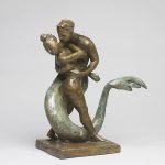 Olivia Musgrave, Glaucos and Scylia, Bronze, 11 x 9 x 5 inches, Edition of 9