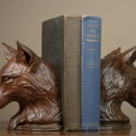 Rikki Morley Saunders, Fox Bookend, 2012, bronze, 7 1/2 x 6 x 5 3/4 inches, edition of 24