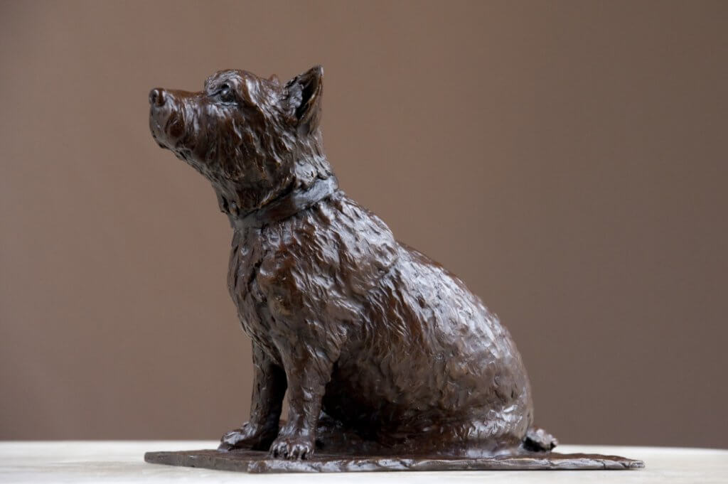 Rikki Morley Saunders, Ruffus, Bronze, 7 1/4 x 4 1/2 x 7 3/4 inches, edition of 12 - SOLD -