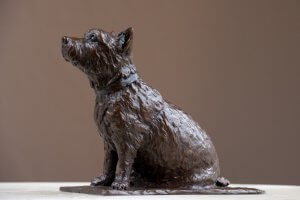 Rikki Morley Saunders, Ruffus, Bronze, 7 1/4 x 4 1/2 x 7 3/4 inches, edition of 12 - SOLD -