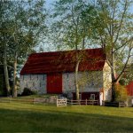 Timothy Barr, Ha' Penny Farm - Fall, oil on panel, 16 x 24 inches