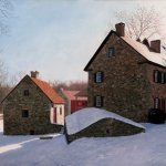 Timothy Barr, Jacob Keim House, Oley Valley, 2010, oil on panel, 18 x 24 inches