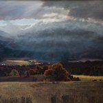 Timothy Barr, The Curtain Rises, oil on canvas, 24 x 36 inches