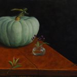 J. Clayton Bright, The Inchworm, oil on canvas, 13 3/4 x 20 inches