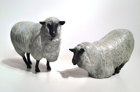 J. Clayton Bright, Sheep (table size), Bronze, 8 x 3 x 5 ½ inches, Edition of 35