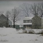Peter Sculthorpe, January on East Coventry Farm, watercolor, 20 x 30 inches