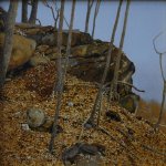 Peter Sculthorpe, Quarry Stone, oil on panel, 8 x 8 inches