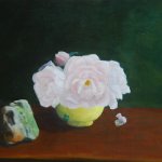 J. Clayton Bright, Yellow Bowl, oil on canvas on board, 10 5/8 x 12 3/4 inches