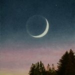 Greg Mort, A New Moon, 2011, Watercolor 28 x 20 inches