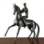 Hunt Diederich, Jockey and His Mount,1928, Bronze, 16 1/2 inches