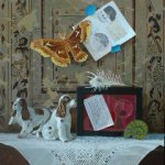 Greg Mort, Salt and Pepper, Oil on Board, 15 x 13 inches