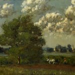 Claude Ferneley, Fox Hunt, 1861, Oil on canvas, 27 x 48 inches