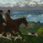 Gifford Beal, Home from the Hills, Oil on canvas, 14 3/4 x 35 1/2 inches