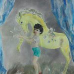 Henriette Wyeth, Yellow Pony, Oil on canvas, 72 x 60 inches