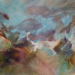 Jane Morris Pack, A Fish Among Coral, Oil on Paper, 19¾ x 25½ inches