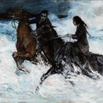 William H.D. Koerner, The Sleeping Faun, 1923, Oil on canvas, 26 x 40 inches