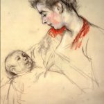 Mary Cassatt, Mother and Child, 1900, Pastel and Charcoal on Paper, 19 x 15 inches