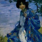 Martha Walter, By the Waters Edge, 1925, Oil on Canvas, 40 x 32 inches