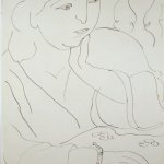 Henri Matisse (1869-1954), Femme, 1944, Pen and Ink on paper, 20 1/2 x 16 inches