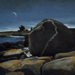 Greg Mort, Morning Crescent, 2010, Oil on Panel, 22 x 28 inches