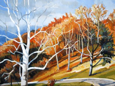 Philip Koch, Late Autumn Sun, 2019, Oil on canvas, 36 x 48 inches