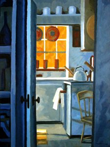 Philip Koch, Truro Kitchen (SOLD), 2017, Oil on canvas, 40 x 30 inches