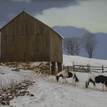 Peter Sculthorpe, Winter in the Hills, 2011, Oil on mounted linen, 20 x 25 1/2 inches