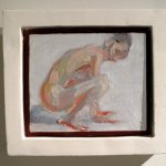 Rosy Lamb, Claire, Oil on Sculpted Plaster, 6.5 x 6 inches