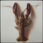 Scott Fraser, Crayfish, Oil on Copper, 6 x 6 inches