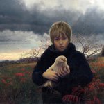 Timothy Barr, Angus, Oil on Panel, 24 x 30 inches