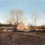 Timothy Barr, Daniel Boone Homestead, Oil on Panel, 30 x 40 inches
