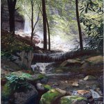 Timothy Barr, Onoko Glenn, Oil on Panel, 42 x 39 inches