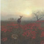 Timothy Barr, Sumac at Sunrise, Oil on Panel, 16 x 16 inches