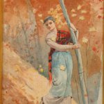 Winslow Homer, In Autumn Woods, 1877, Watercolor on Paper, 11 x 7½ inches