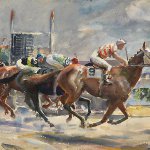 John Frederick Herring The Hon. Edward Petre's "Theodore" with J.Jackson up, 1824, Oil on canvas, 22 x 30 inches