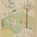 Marguerite Zorach (1887-1968), Figures in a Landscape, Watercolor on paper, 17 3/4 x 12 inches