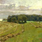 Jon Redmond, Cut, oil on board, 10 x 10 inches