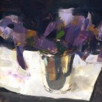 Jon Redmond, iris, oil on Mylar, 8 x 11 inches