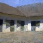 Jon Redmond, Stable, oil on board, 10 x 10 inches