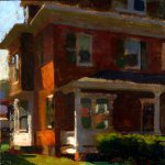 Jon Redmond, WC, oil on board, 10 x 10 inches