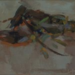 Christine Lafuente, Lobster, oil on linen, 9 x 12 inches