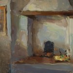 Christine Lafuente, Thirteenth Century Forno, 2012, oil on board, 10 x 10 inches