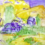 Hans Hofmann, Landscape, 1935, casein on panel, 25 x 30 inches