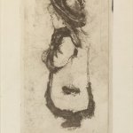 Mary Cassatt, Mlle Luguet in a Coat and Hat, c. 1879-1883, soft-ground etching on paper, 4 7:8 x 8 3:8 inches