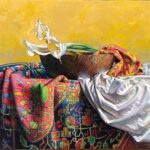 Stephen Tanis, Calla Lillies, 2023, Oil on linen, 30 x 31 inches