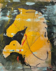 Vicki Vinton, Prince, 2020, Mixed media on panel, 19 ½ x 15 ½ inches