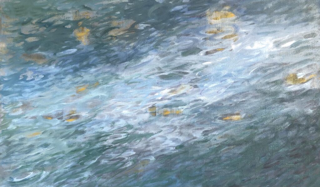 Heidi Palmer, Stream, 2021, Oil on canvas, 20 x 33 inches