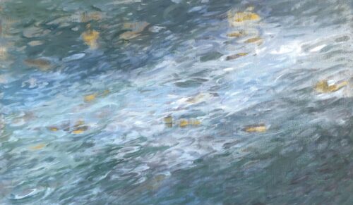 Heidi Palmer, Stream, 2021, Oil on canvas, 20 x 33 inches