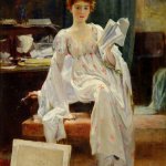 Francis Coates Jones, Interesting News Oil on canvas 14 x 20 inches